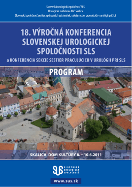 18. výročná konferencia slovenskej urologickej spoločnosti sls