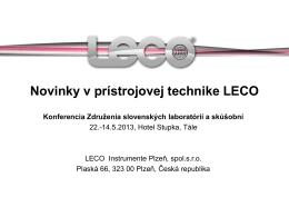LECO Instrumente Plzeň, s.r.o.