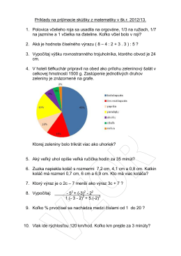 Príklady na prijímacie skúšky z matematiky v šk.r. 2012/13. 1