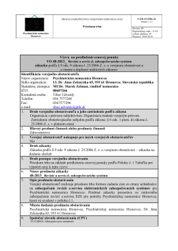 48-2013 revízie a servis EZS.pdf - Psychiatrická nemocnica Hronovce