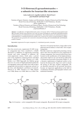 3-(2-Heteroaryl)-pyrazolotetrazoles — a subunits for losartan