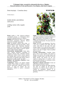 titus - Výskumný ústav ovocných a okrasných drevín as Bojnice