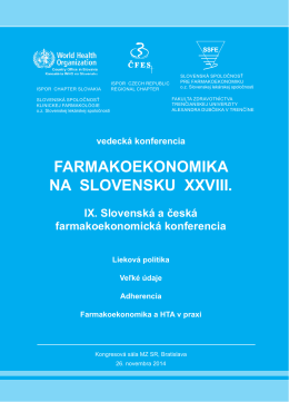 FE program XXV .indd - Slovenská spoločnosť klinickej farmakológie