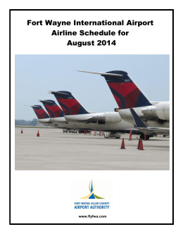 Fort Wayne International Airport Airline Schedule for August 2014