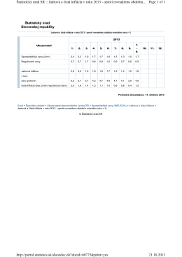 Page 1 of 1 Štatistický úrad SR :: Jadrová a čistá inflácia v roku 2013