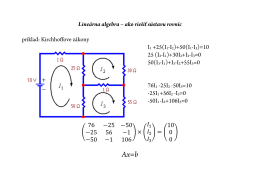 Lineárna algebra – ako riešiť sústavu rovníc príklad: Kirchhoffove