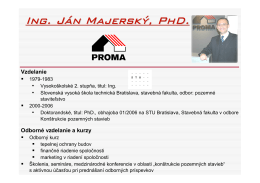Ing. Ján Majerský, PhD.
