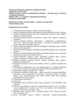 Inštitút slovakistických, mediálnych a knižničných štúdií Akademický