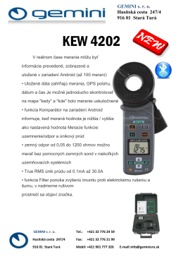 KEW 4202 - GEMINI s. r. o.