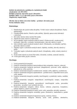 Inštitút slovakistických, mediálnych a knižničných štúdií Akademický