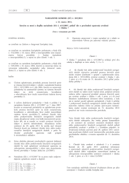 č. 283/2011 z 22. marca 2011, ktorým sa mení a dopĺňa nariadenie