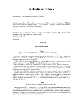 kolektivna zmluva 2014 - Základná škola s materskou školou Vrbovce
