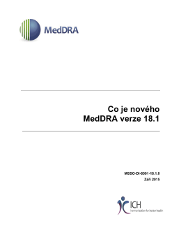 Co je nového MedDRA verze 18.1
