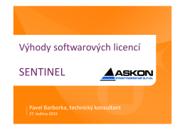 Výhody softwarových licencí Sentinel (CZ)
