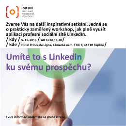 Umíte to s Linkedin ku svému prospěchu?