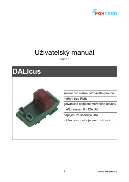 Uživatelský manuál DALIcus