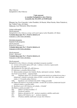 Výpis usnesení ze zasedání Zastupitelstva obce Oslavice 1/2015