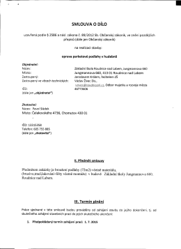 Podepsaná smlouva - ZŠ Roudnice nad Labem Jungmannova 660