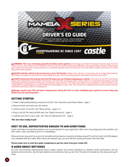 Mamba X Series Driver`s Ed Guide