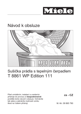 Návod k obsluze T 8861 WP Edition 111