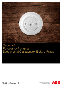 Decento® Porcelánový originál Svět vypínačů a zásuvek Elektro