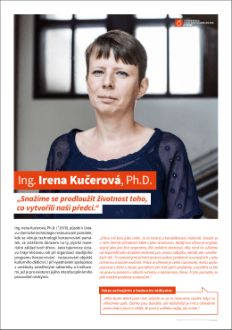 Ing. Irena Kučerová, Ph.D.