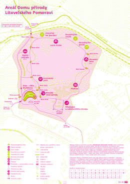 Mapa areálu Dům přírody Litovelského Pomoraví