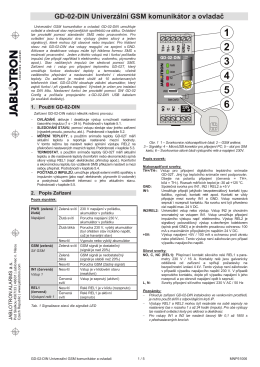 GD-02-DIN - Jablotron alarms a.s.