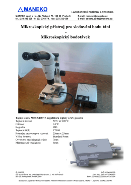 Mikroskopický přístroj pro sledování bodu tání
