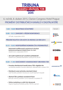 6. ročník, 8. duben 2015, Clarion Congress Hotel Prague