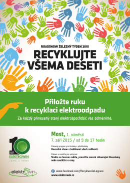 Přiložte ruku k recyklaci elektroodpadu