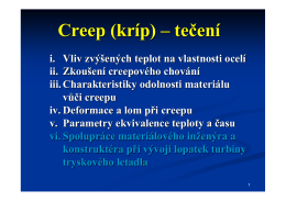 Creep (kríp) – tečení tečení