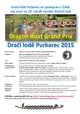 Dračí lodě Purkarec 2015 - Česká asociace dračích lodí