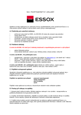 Podmínky nákupu na úvěr ESSOX