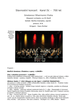 Smetanovi filharmonici - koncert Karel IV, web