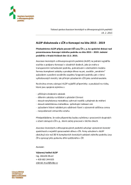 ALDP diskutovala s LČR o Koncepci na léta 2015 - 2019