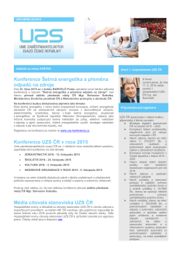 Newsletter UZS ČR 05/2015