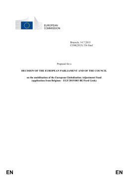 EUROPEAN COMMISSION Brussels, 14.7.2015 COM(2015