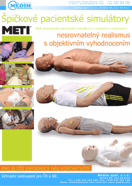 Modely a simulátory pro výuku resuscitace