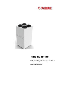 NIBE GV-HR110 - Instalační návod