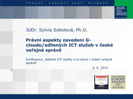 cloudu/sdílených ICT služeb v české veřejné správě
