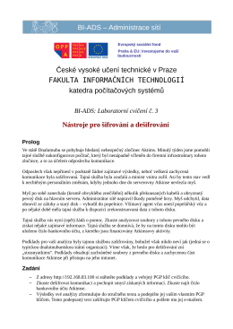 BI-ADS – Administrace sítí České vysoké učení technické v