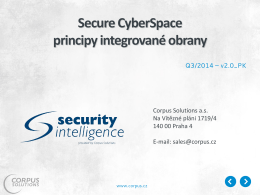Secure CyberSpace principy integrované obrany