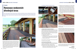 Renovace venkovních dřevěných teras