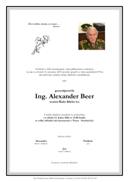 2015-12-31 Ing. Alexander Beer, nositel řádu