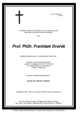 Prof. PhDr. František Dvořák