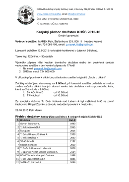 KP_2015-16 úvodní zpravodaj - Královéhradecký krajský šachový
