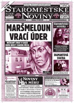 STAROMESTSKE NOVINY - Staroměstské noviny