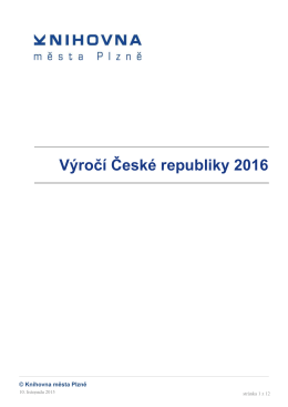 Výročí České republiky 2016