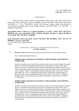 Usnesení o nařízení elektronické dražby č.j: 111Ex10200/09-116